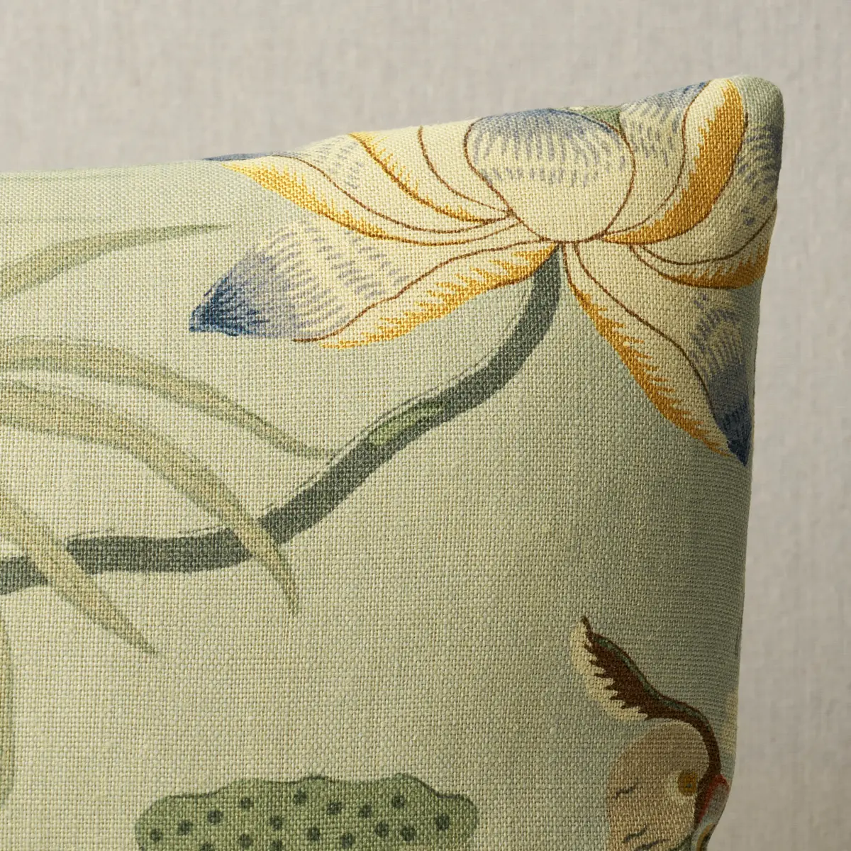 Lotus Garden Pillow_ AQUA
