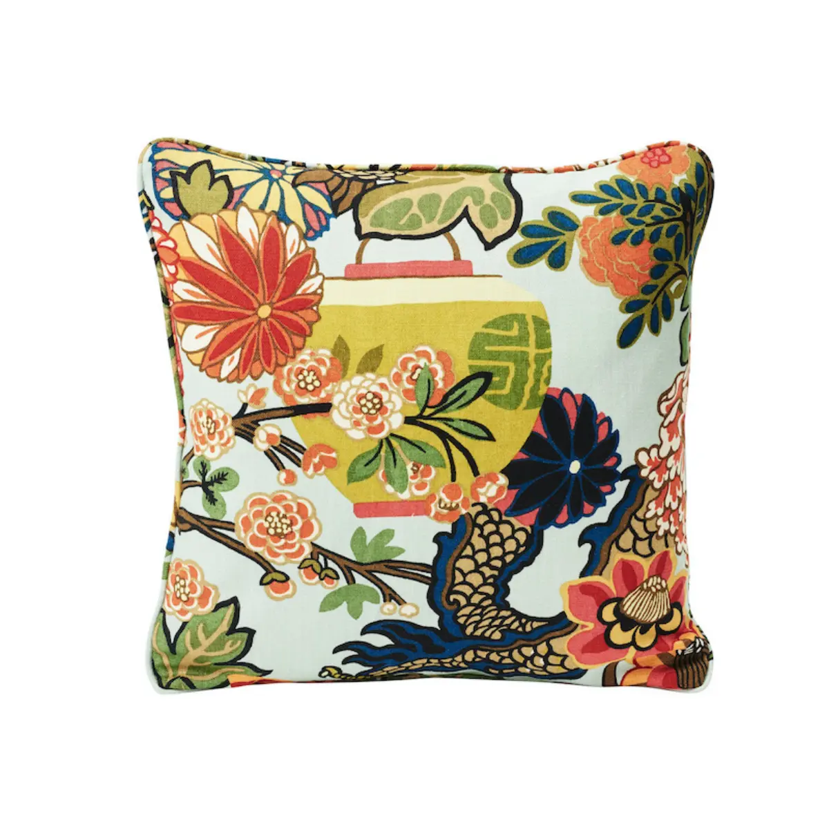 Chiang Mai Dragon Pillow_ AQUAMARINE