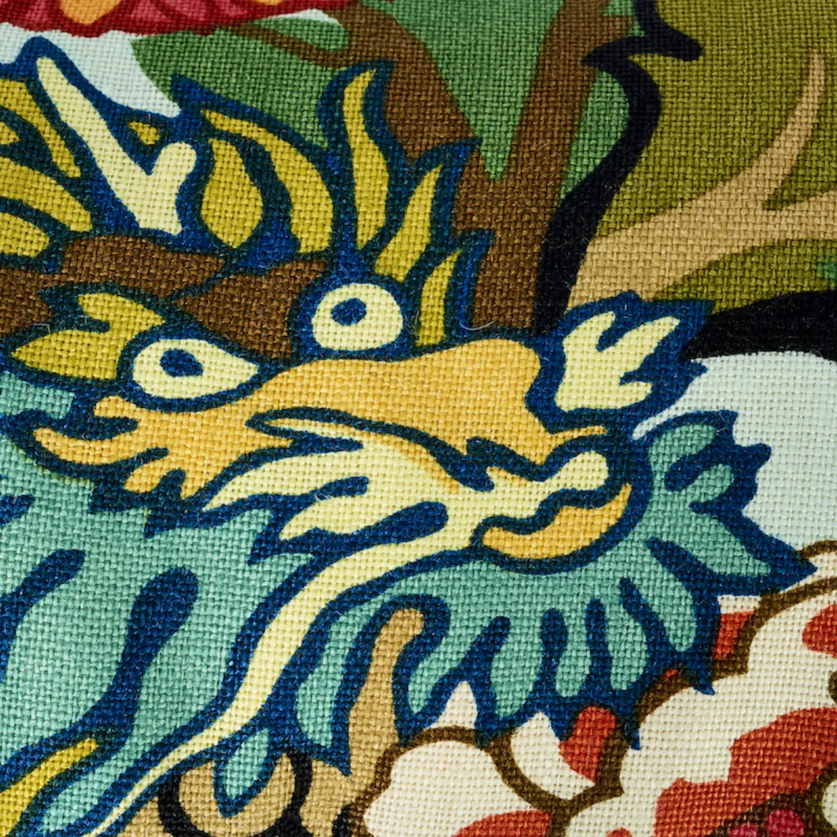 Chiang Mai Dragon Pillow_ AQUAMARINE