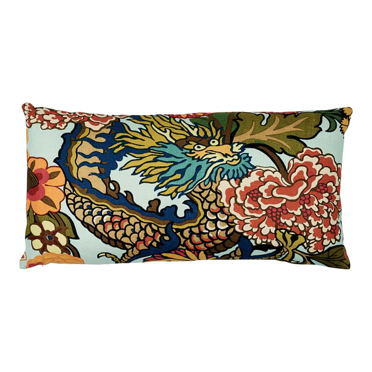 Chiang Mai Dragon Pillow_ AQUAMARINE