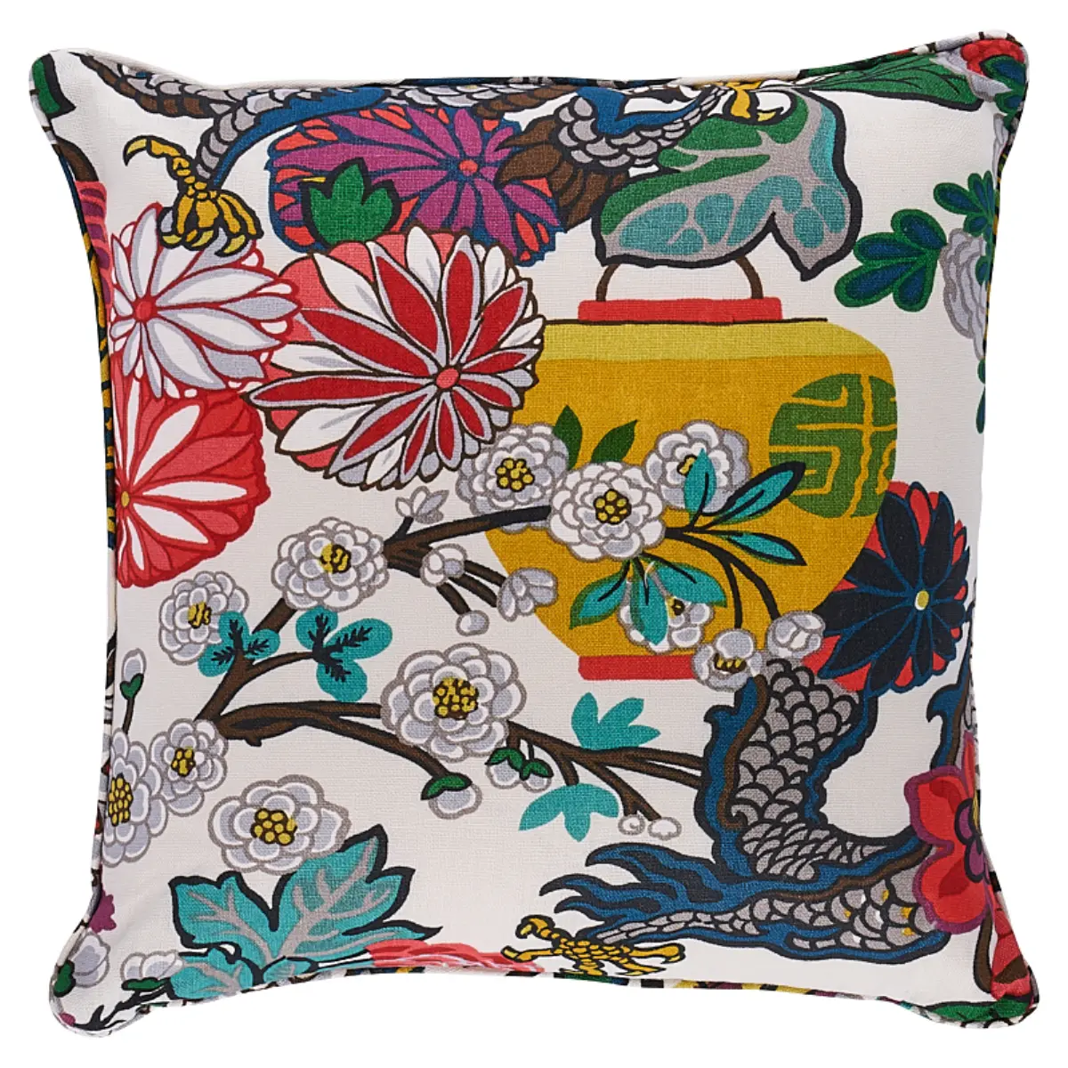 Chiang Mai Dragon Pillow_ ALABASTER