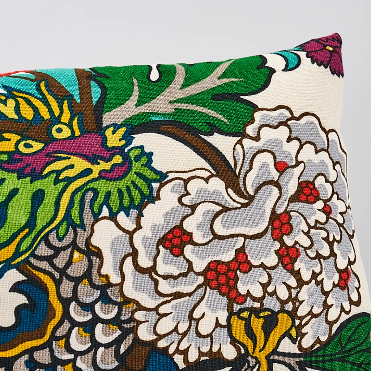 Chiang Mai Dragon Pillow_ ALABASTER