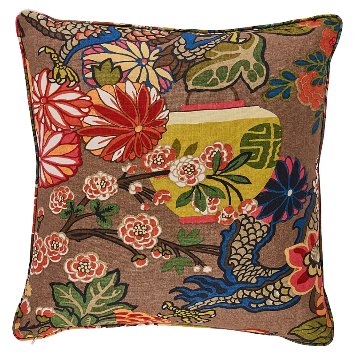 Chiang Mai Dragon Pillow_ MOCHA