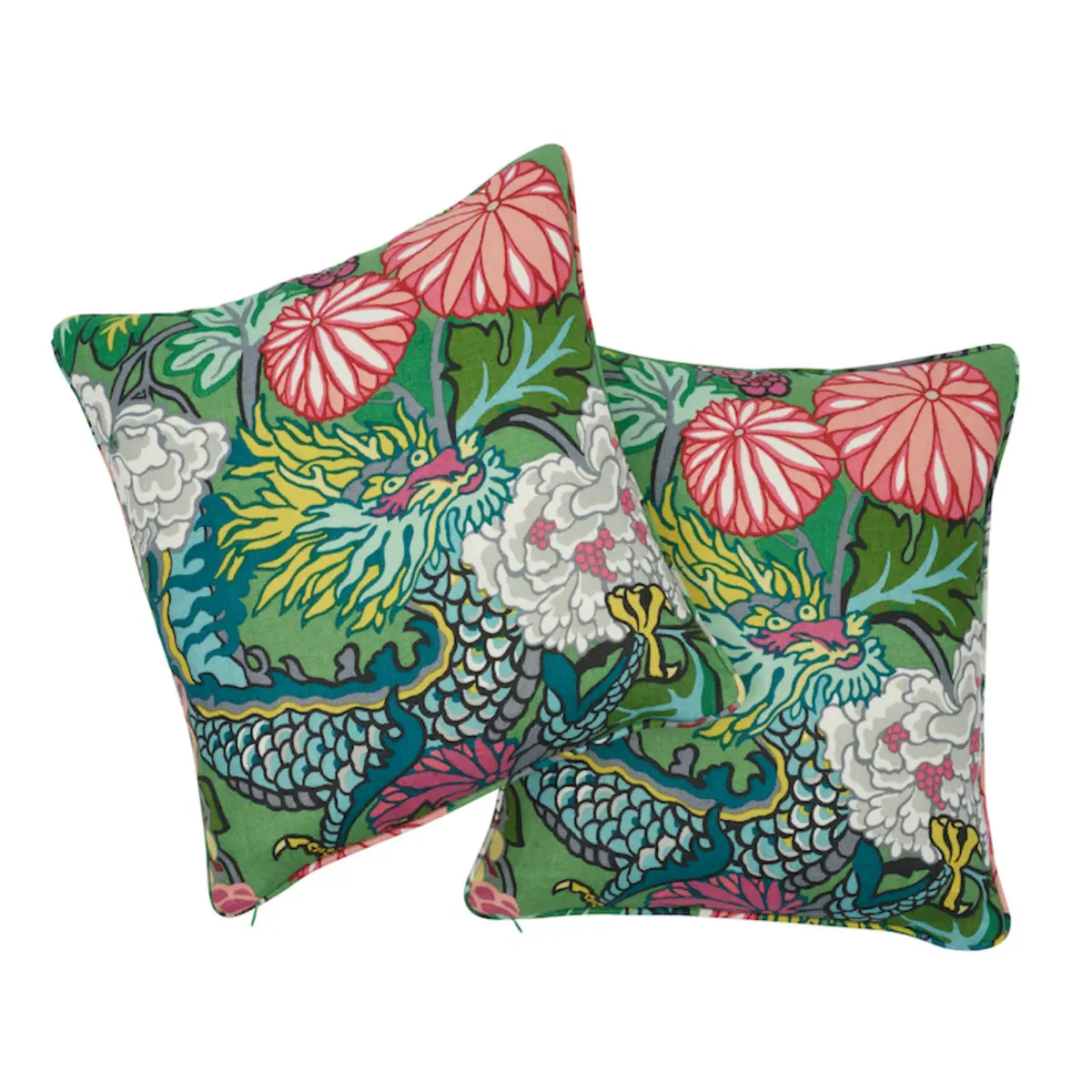 Chiang Mai Dragon Pillow_ JADE