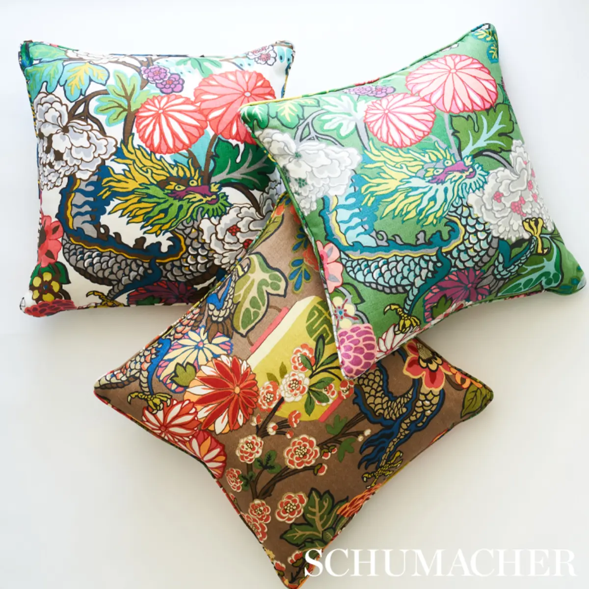 Chiang Mai Dragon Pillow_ JADE