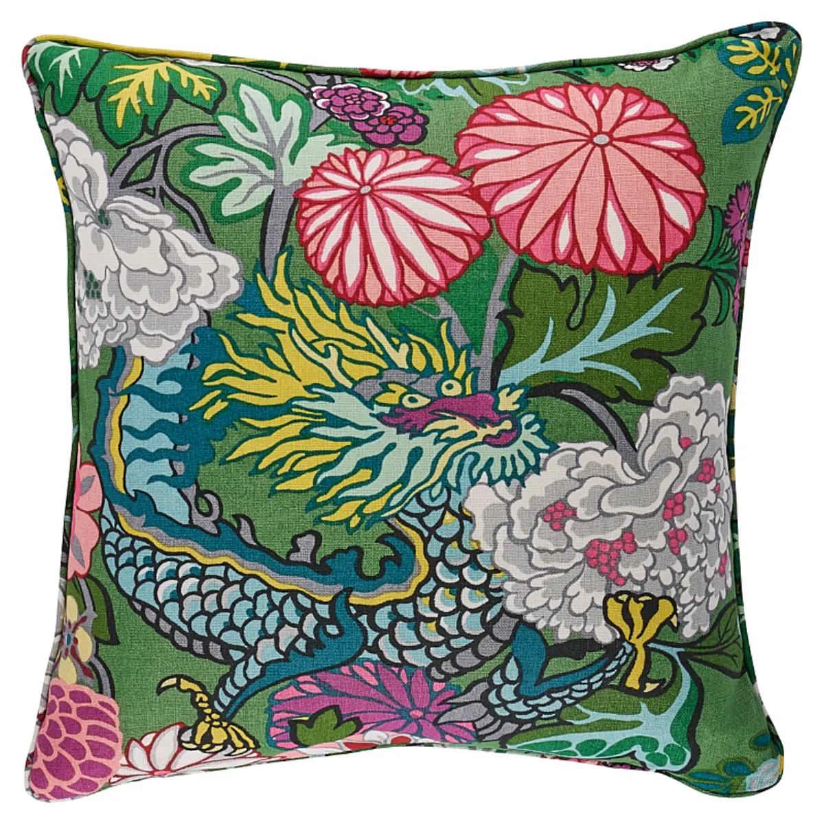 Chiang Mai Dragon Pillow_ JADE