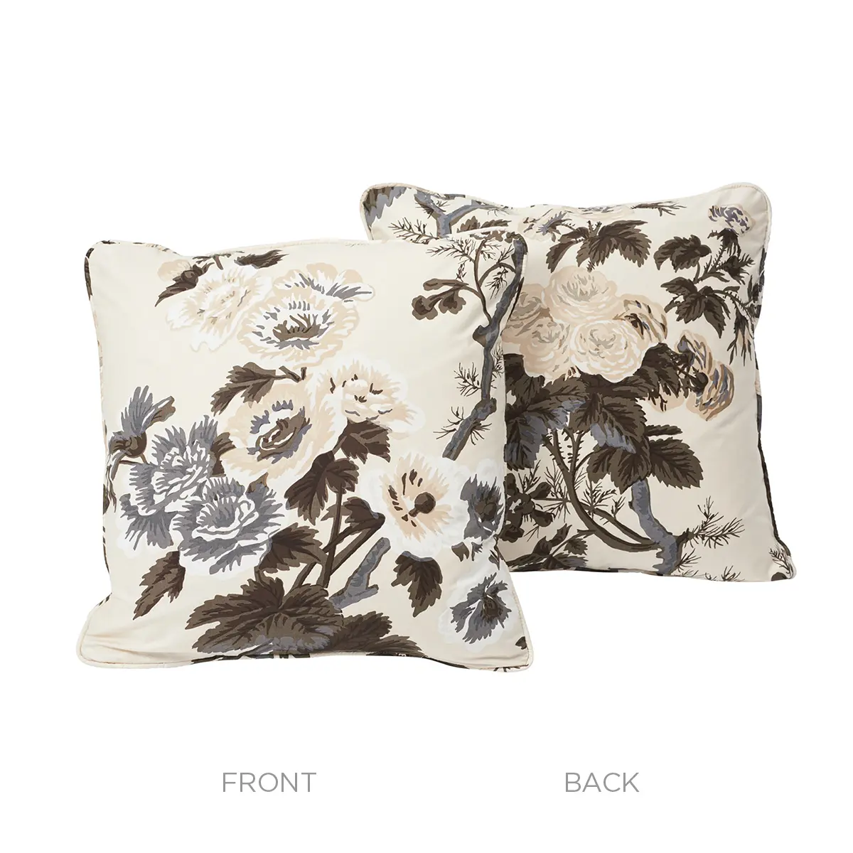 Pyne Hollyhock Pillow_ CHARCOAL