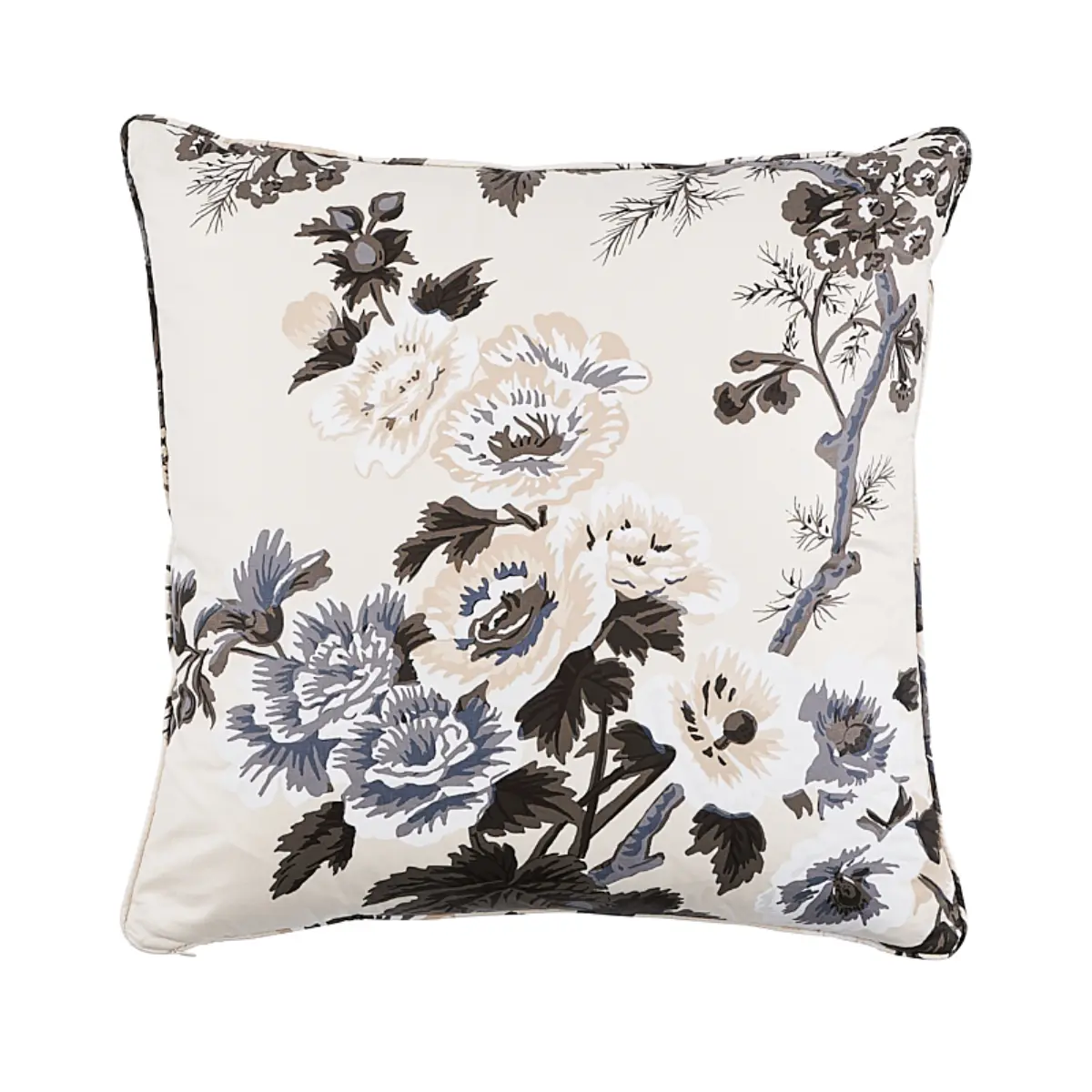 Pyne Hollyhock Pillow_ CHARCOAL