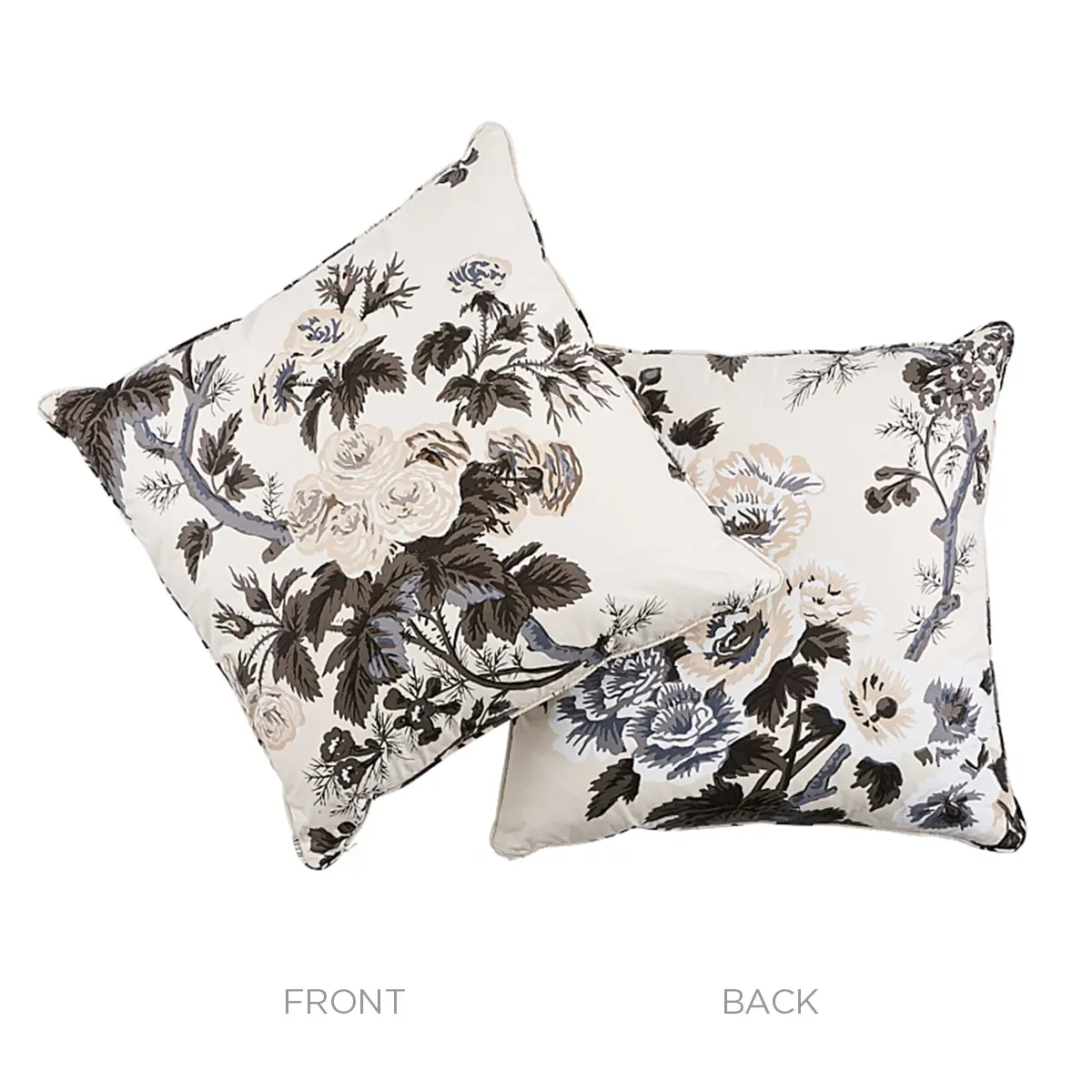 Pyne Hollyhock Pillow_ CHARCOAL