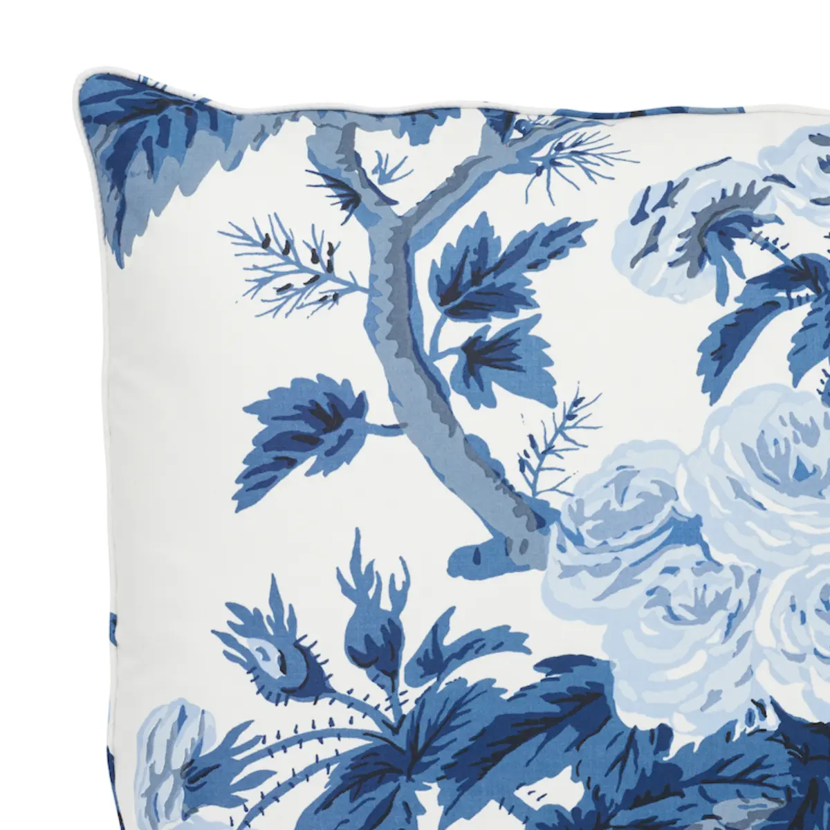 Pyne Hollyhock Pillow_ INDIGO