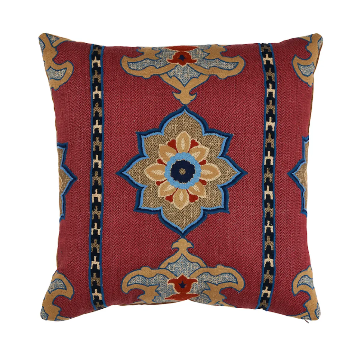 Temara Embroidered Pillow_ POMEGRANATE