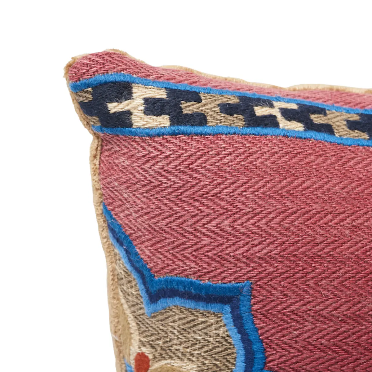 Temara Embroidered Pillow_ POMEGRANATE