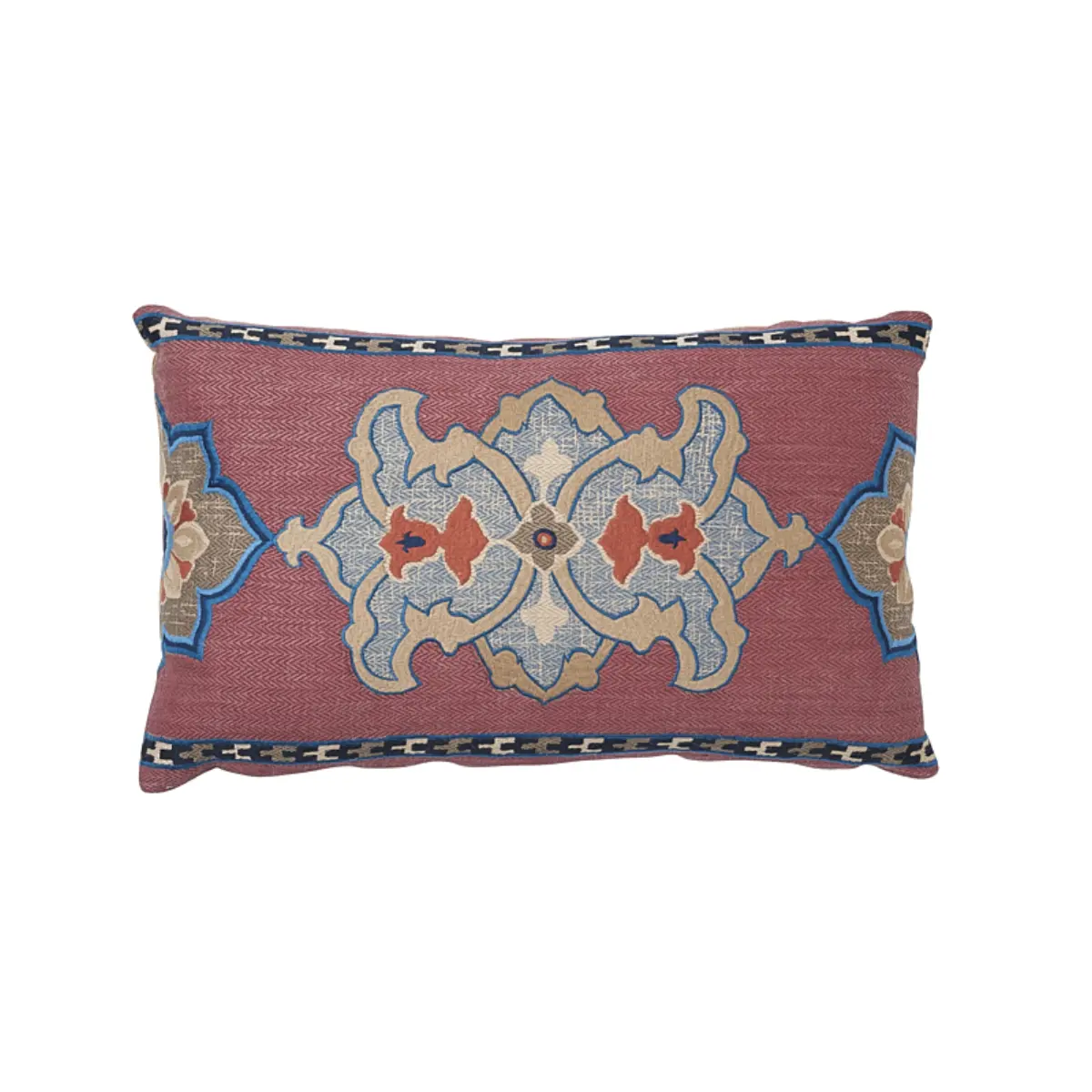 Temara Embroidered Pillow_ POMEGRANATE