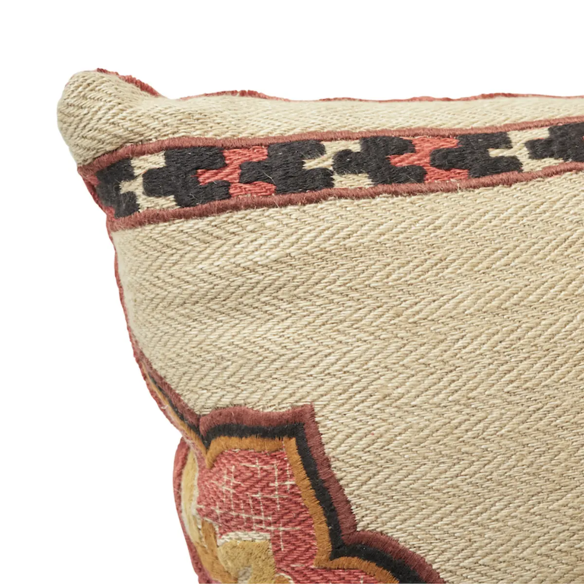 Temara Embroidered Pillow_ SPICE