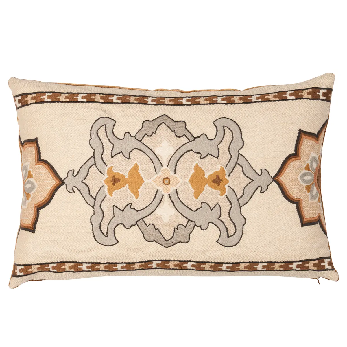 Temara Embroidered Print Pillow_ NATURAL