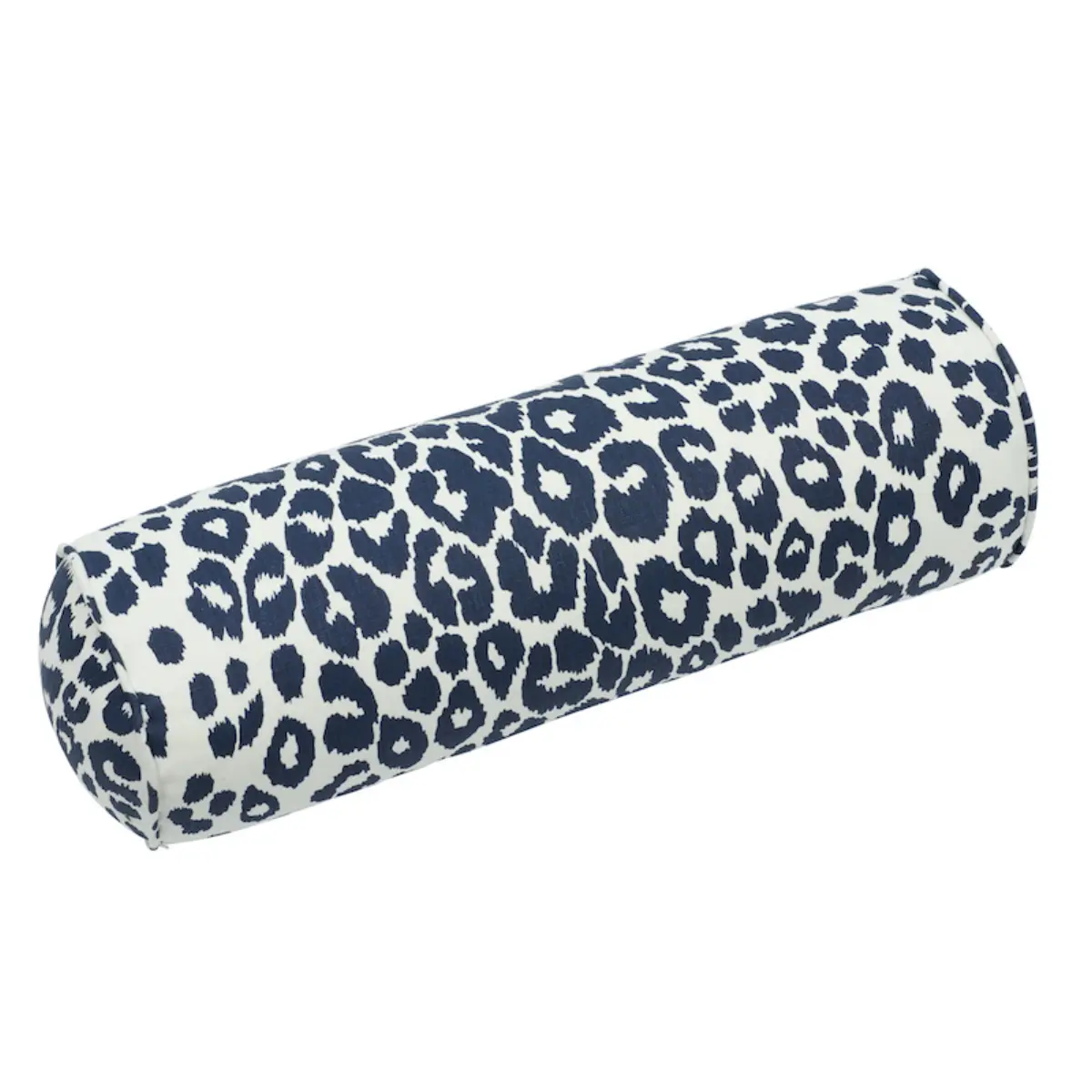 Iconic Leopard Bolster Pillow_ INK