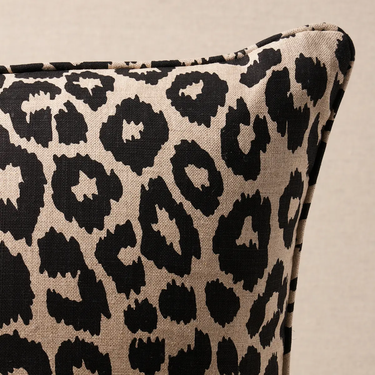 Iconic Leopard Pillow_ EBONY/NATURAL
