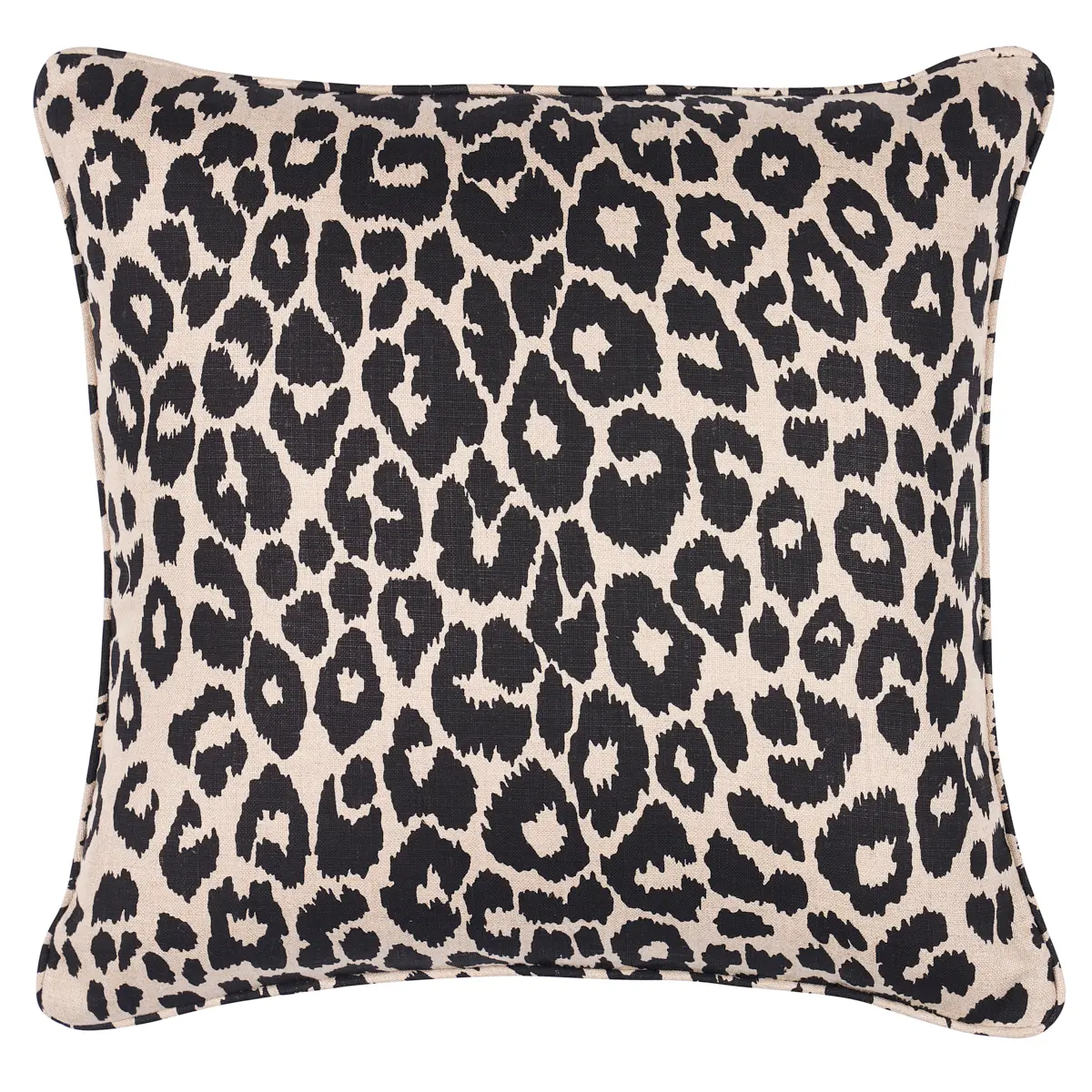 Iconic Leopard Pillow_ EBONY/NATURAL