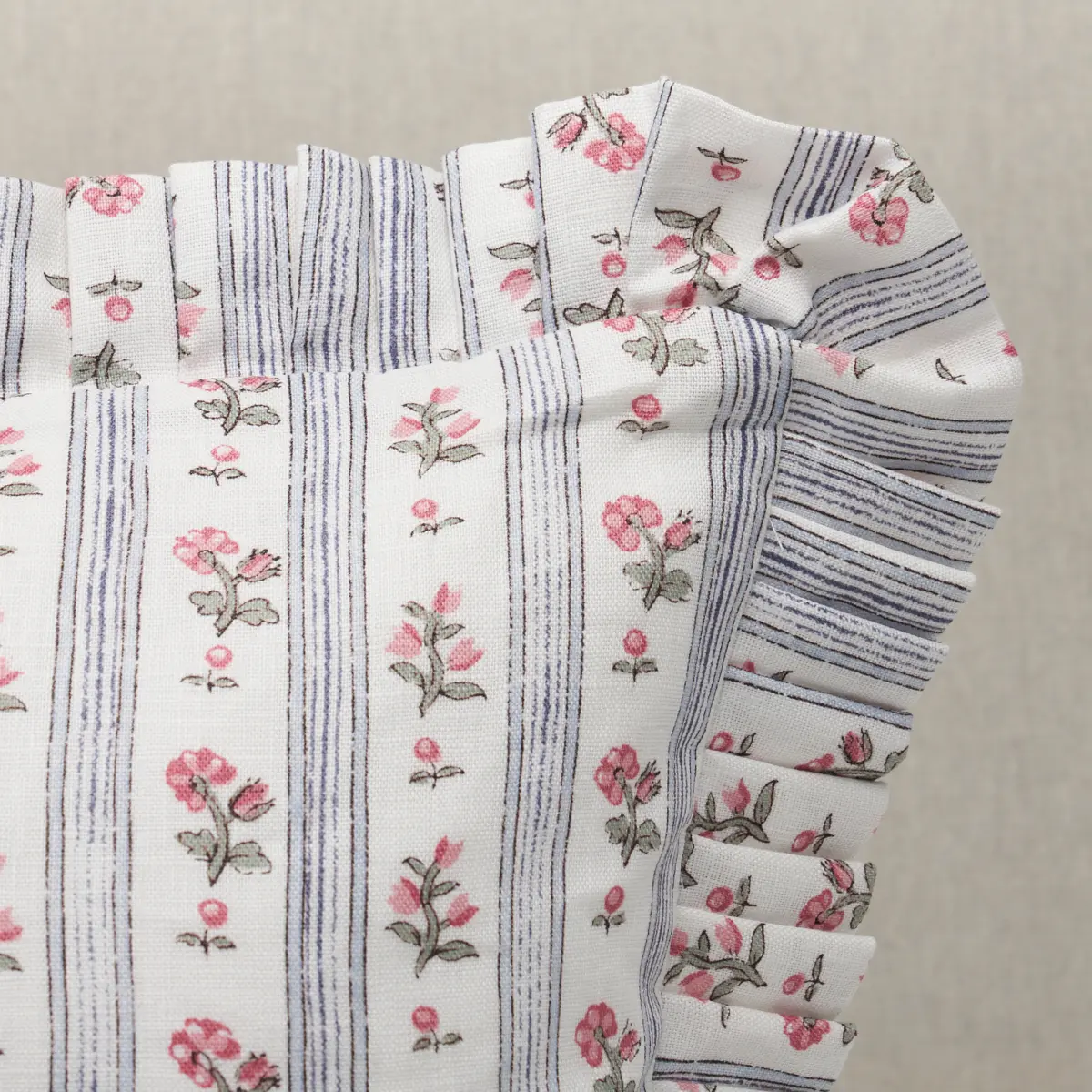 Cabanon Stripe Pillow_ ROSE