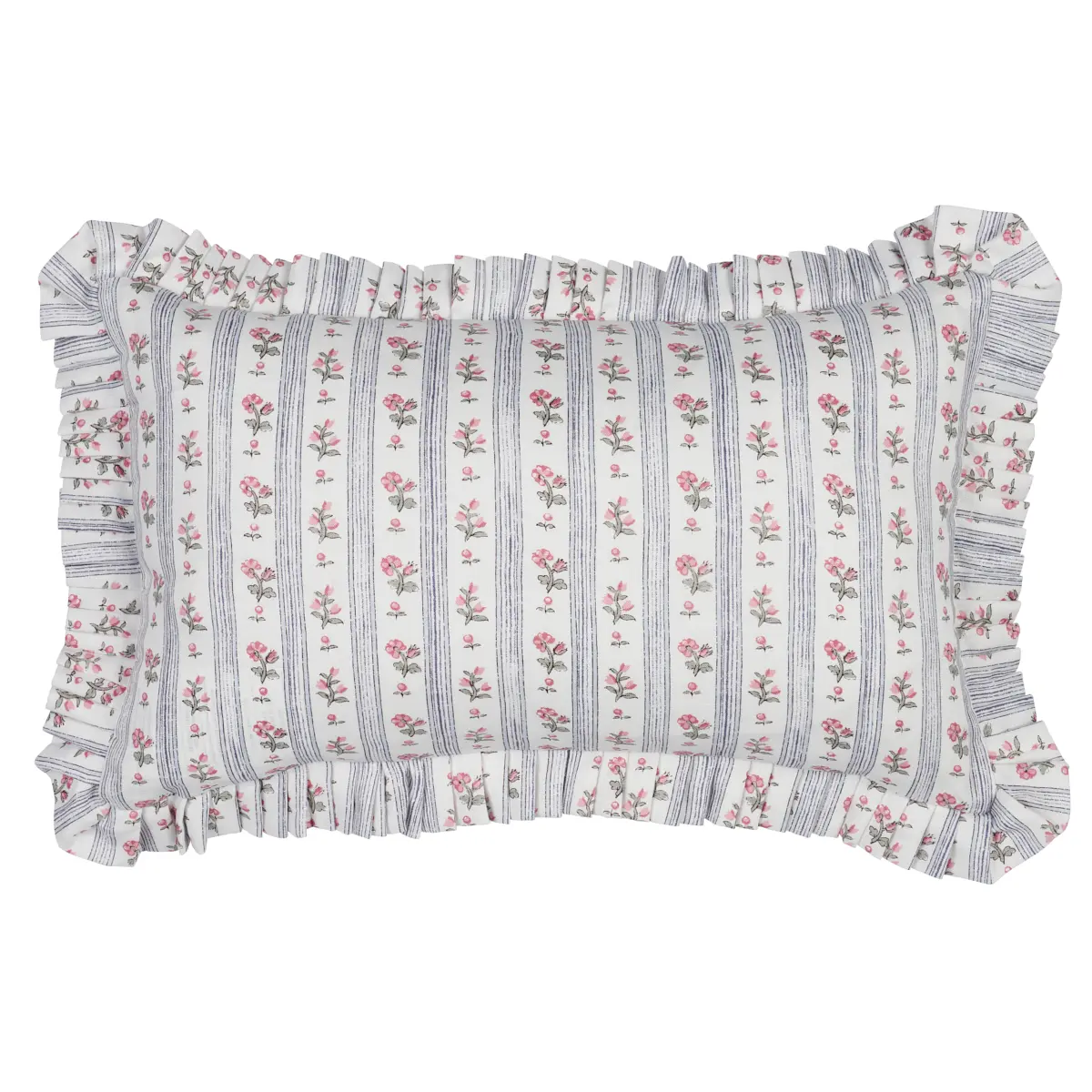 Cabanon Stripe Pillow_ ROSE