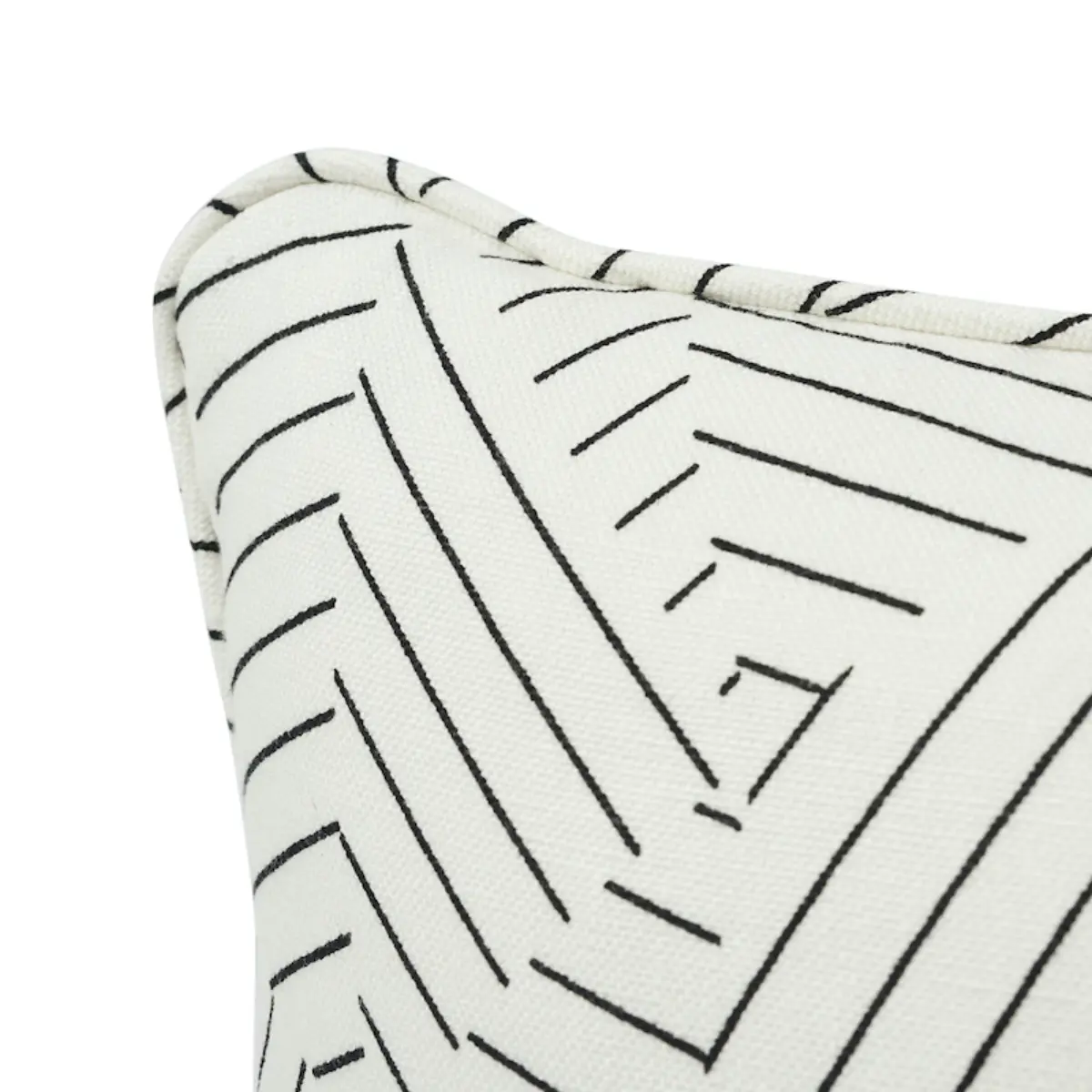 Deconstructed Stripe Pillow_ BLACK & WHITE