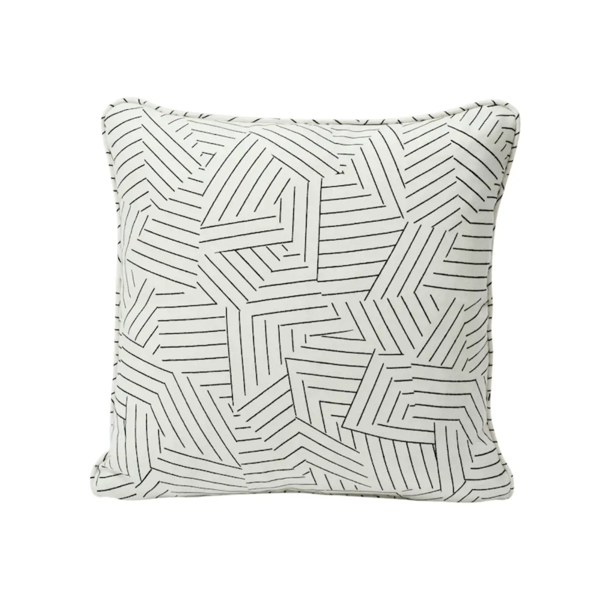 Deconstructed Stripe Pillow_ BLACK & WHITE