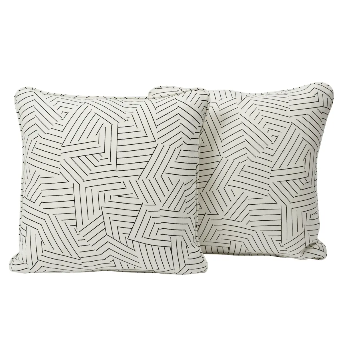 Deconstructed Stripe Pillow_ BLACK & WHITE