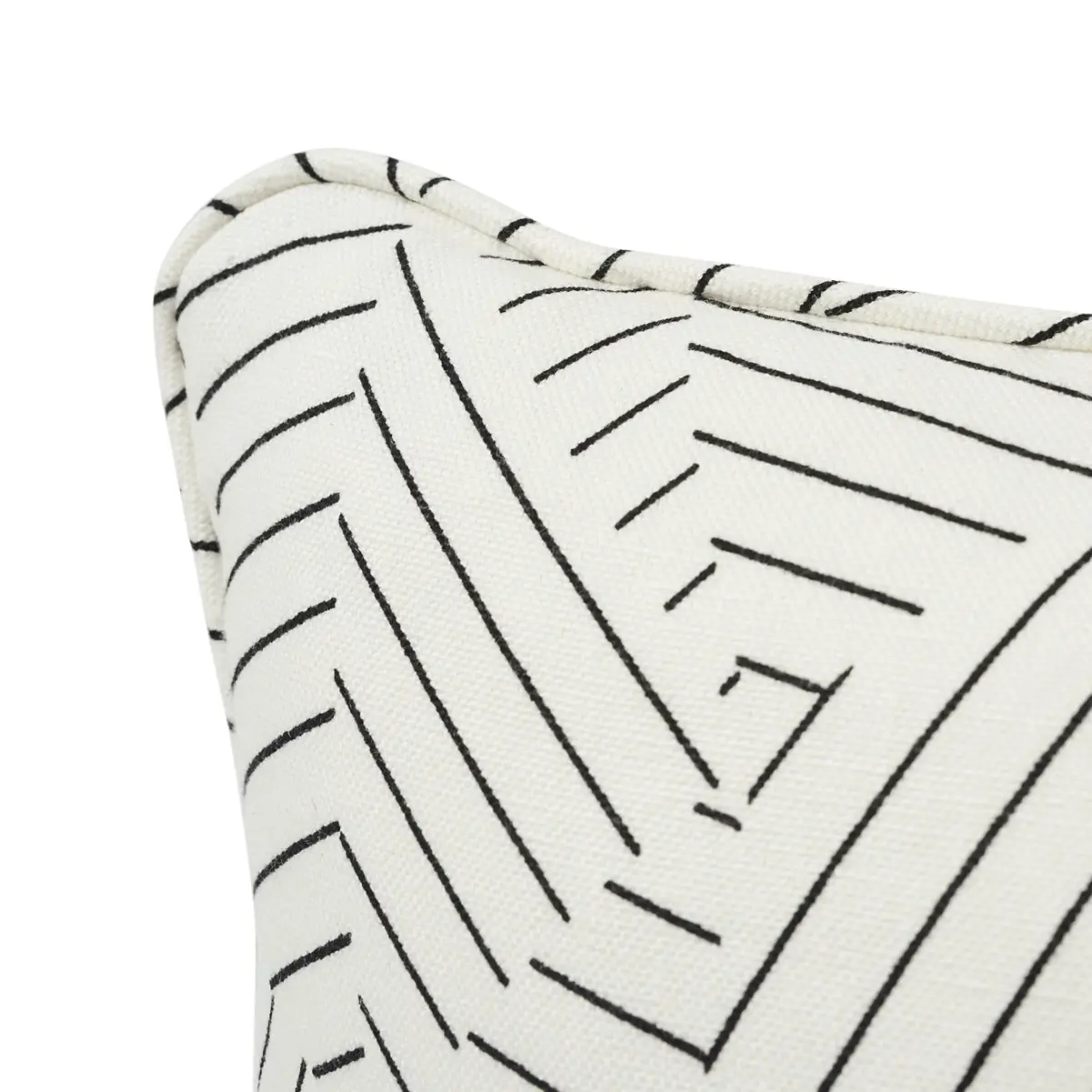 Deconstructed Stripe Pillow_ BLACK & WHITE