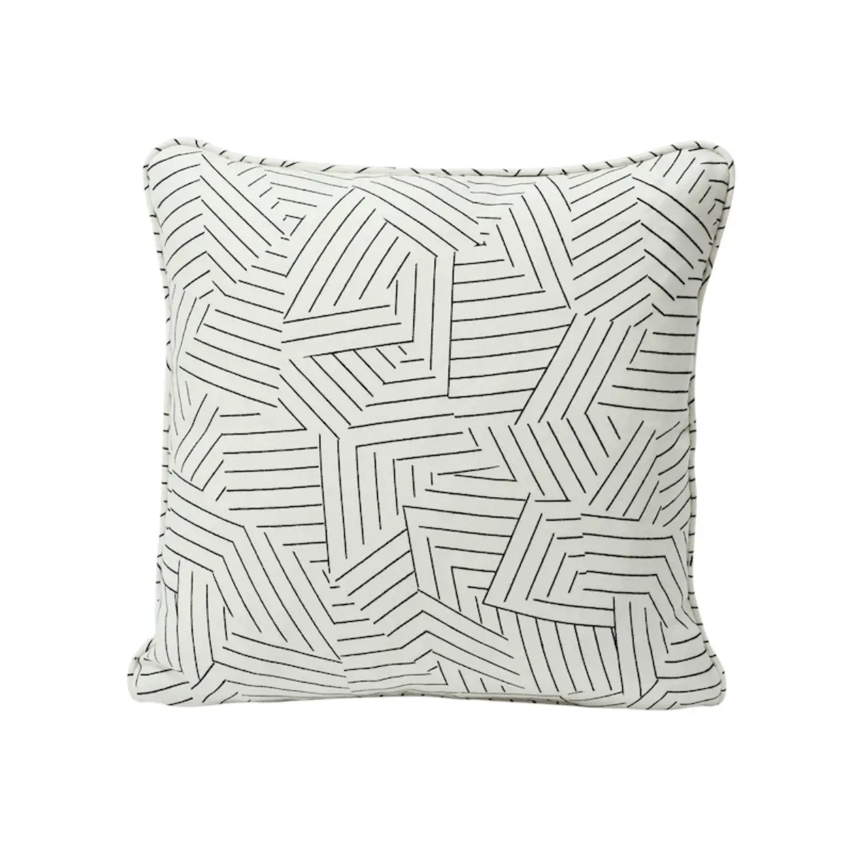Deconstructed Stripe Pillow_ BLACK & WHITE