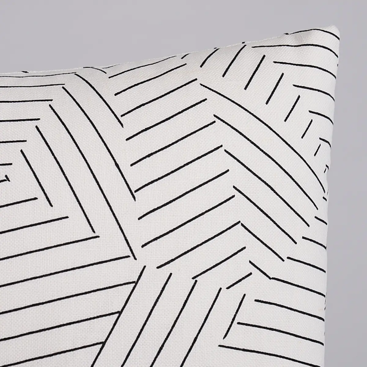 Deconstructed Stripe Pillow_ BLACK & WHITE