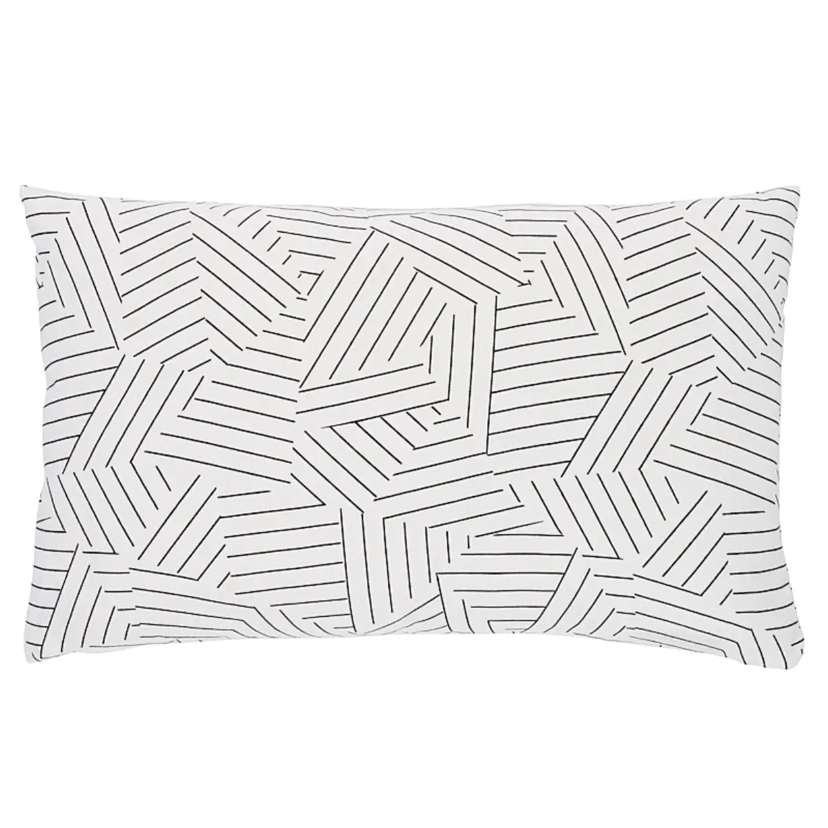 Deconstructed Stripe Pillow_ BLACK & WHITE