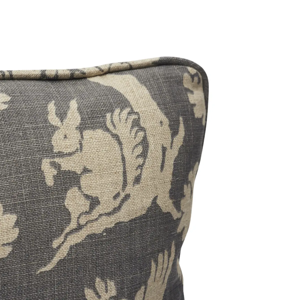 Woodland Silhouette Pillow_ STEEL