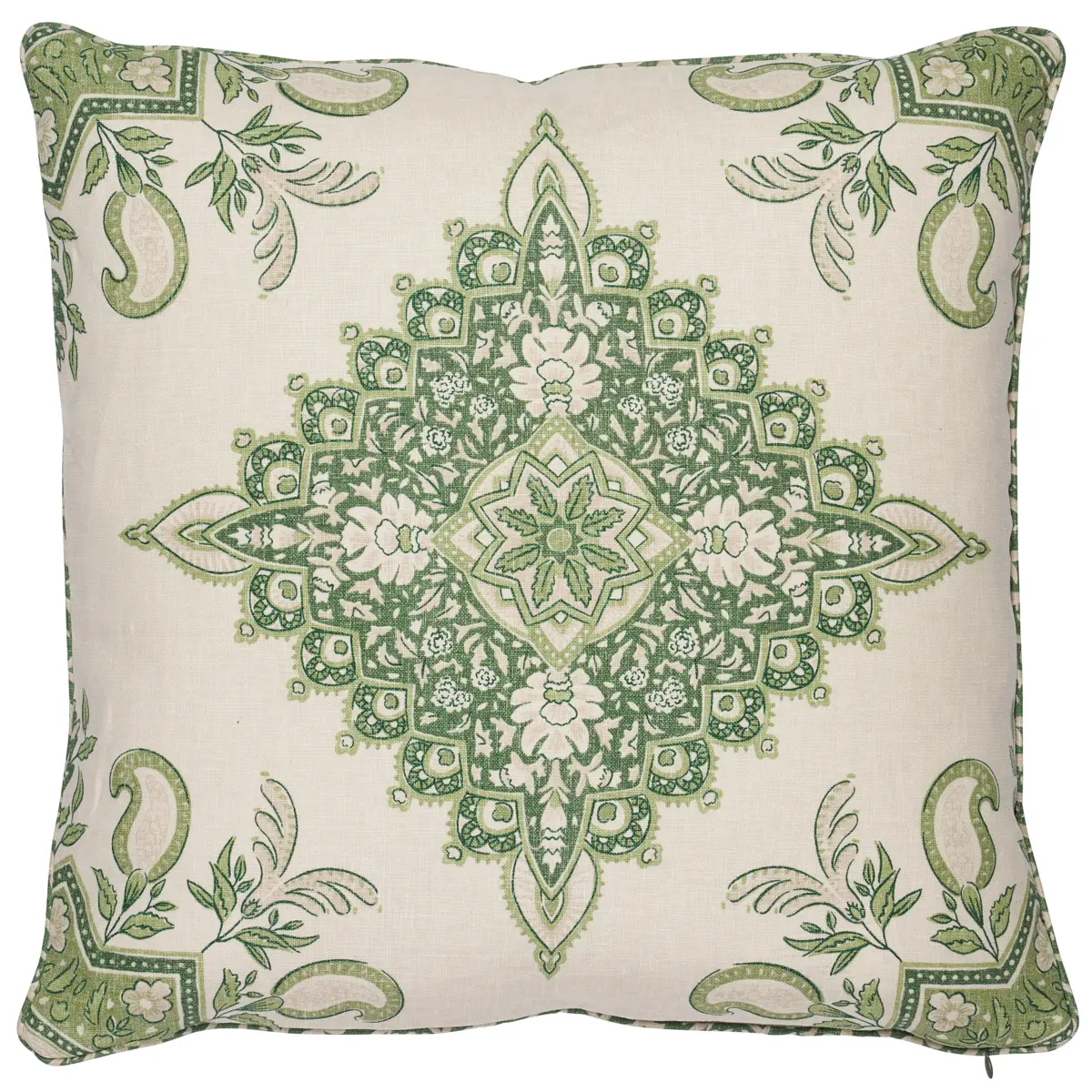 Montecito Medallion Pillow_ LEAF GREEN