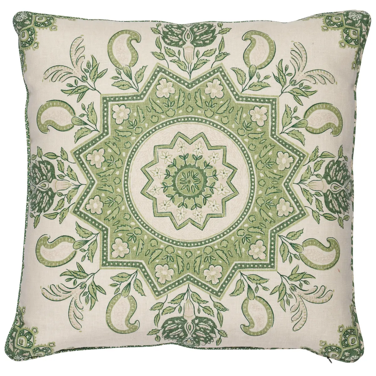 Montecito Medallion Pillow_ LEAF GREEN