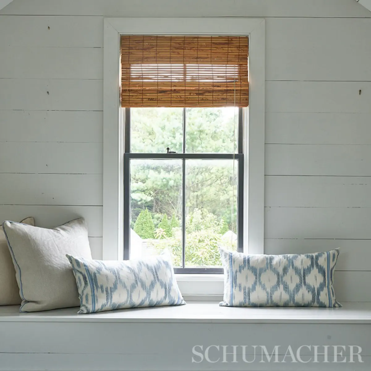 Santa Monica Ikat Pillow_ INDIGO BLUE