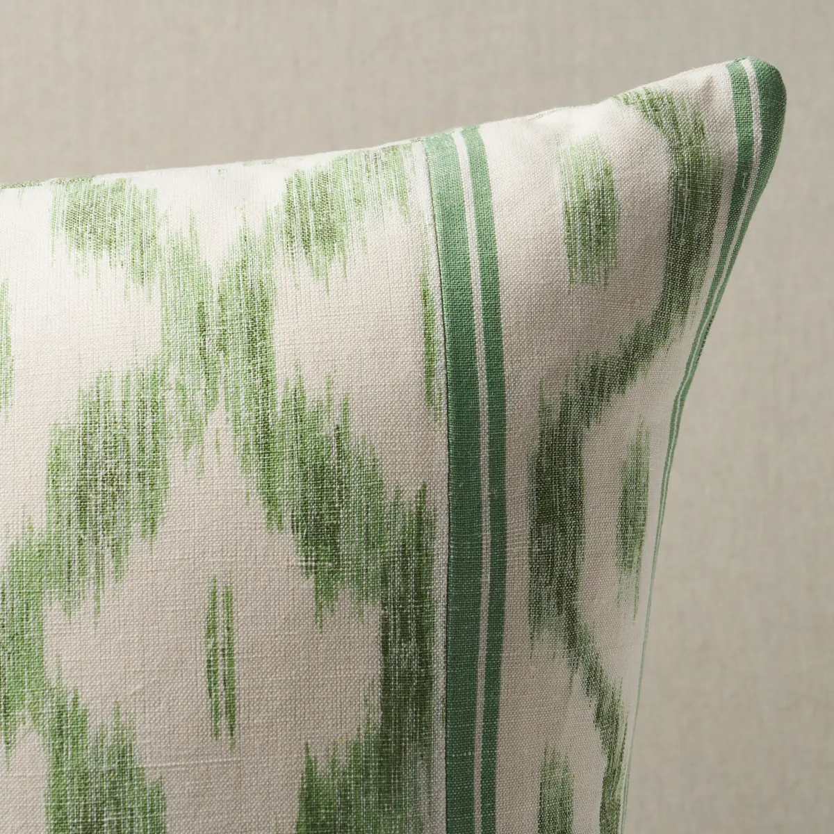 Santa Monica Ikat Pillow_ LEAF GREEN