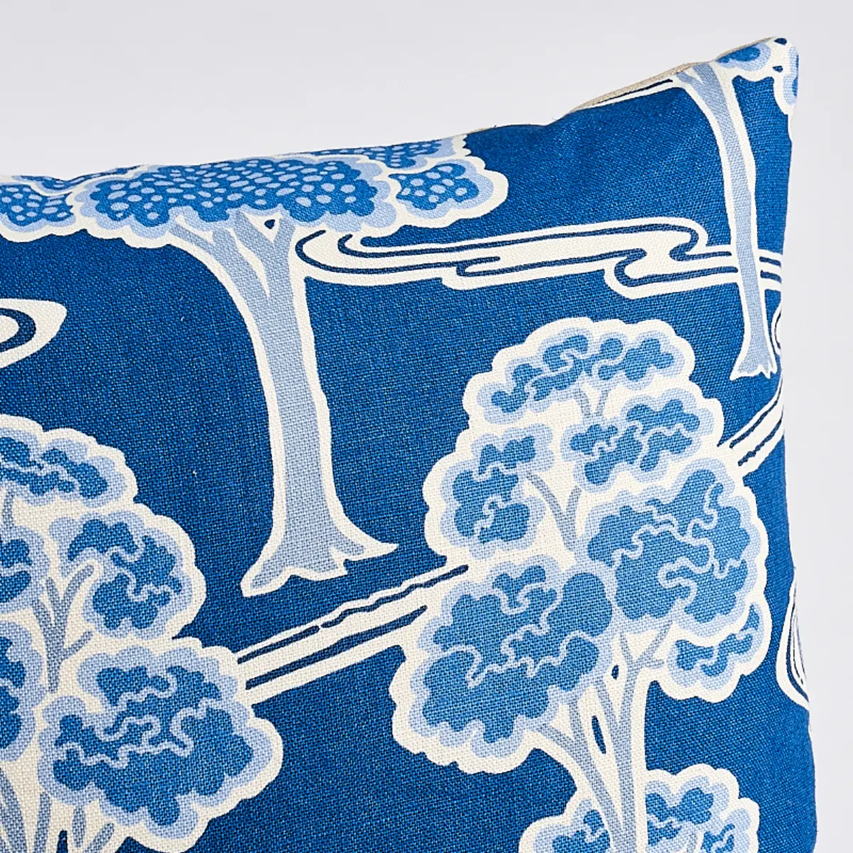 Tree River Pillow_ BLUE & WHITE