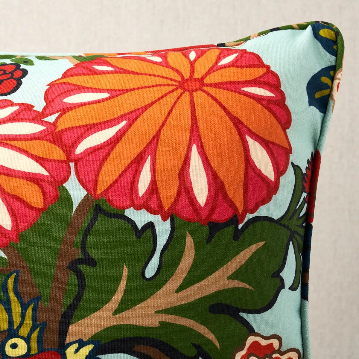 Chiang Mai Dragon I/O Pillow_ AQUAMARINE
