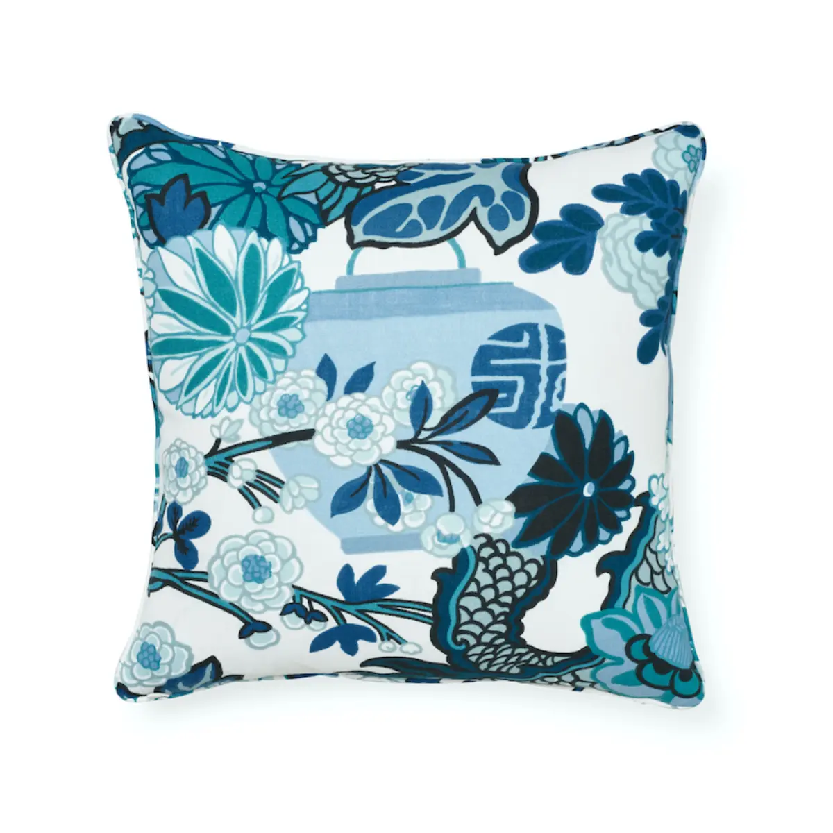 Chiang Mai Dragon I/O Pillow_ CHINA BLUE