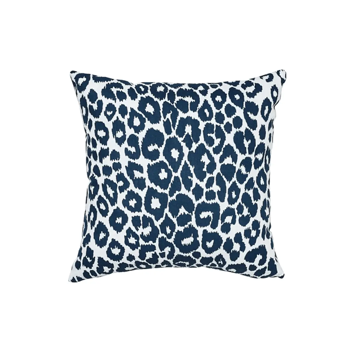Iconic Leopard I/O Pillow_ NAVY