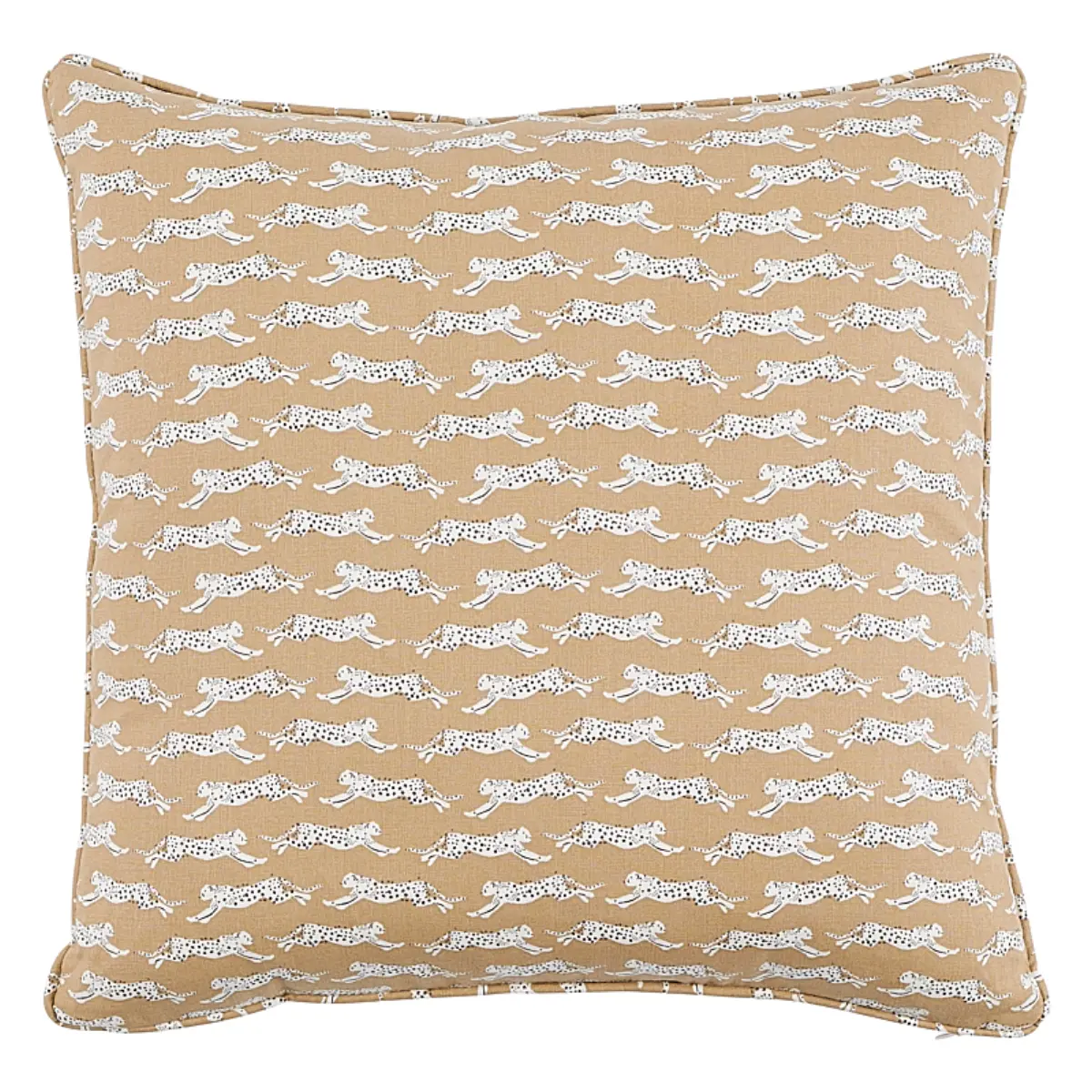Leaping Leopards Pillow_ SAND