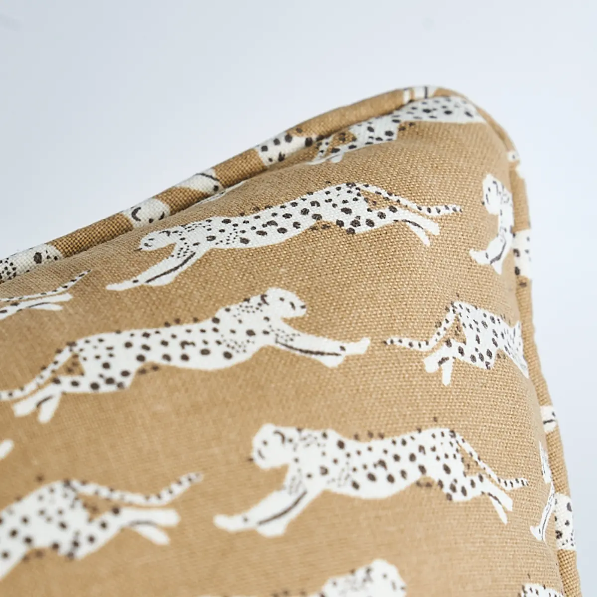 Leaping Leopards Pillow_ SAND