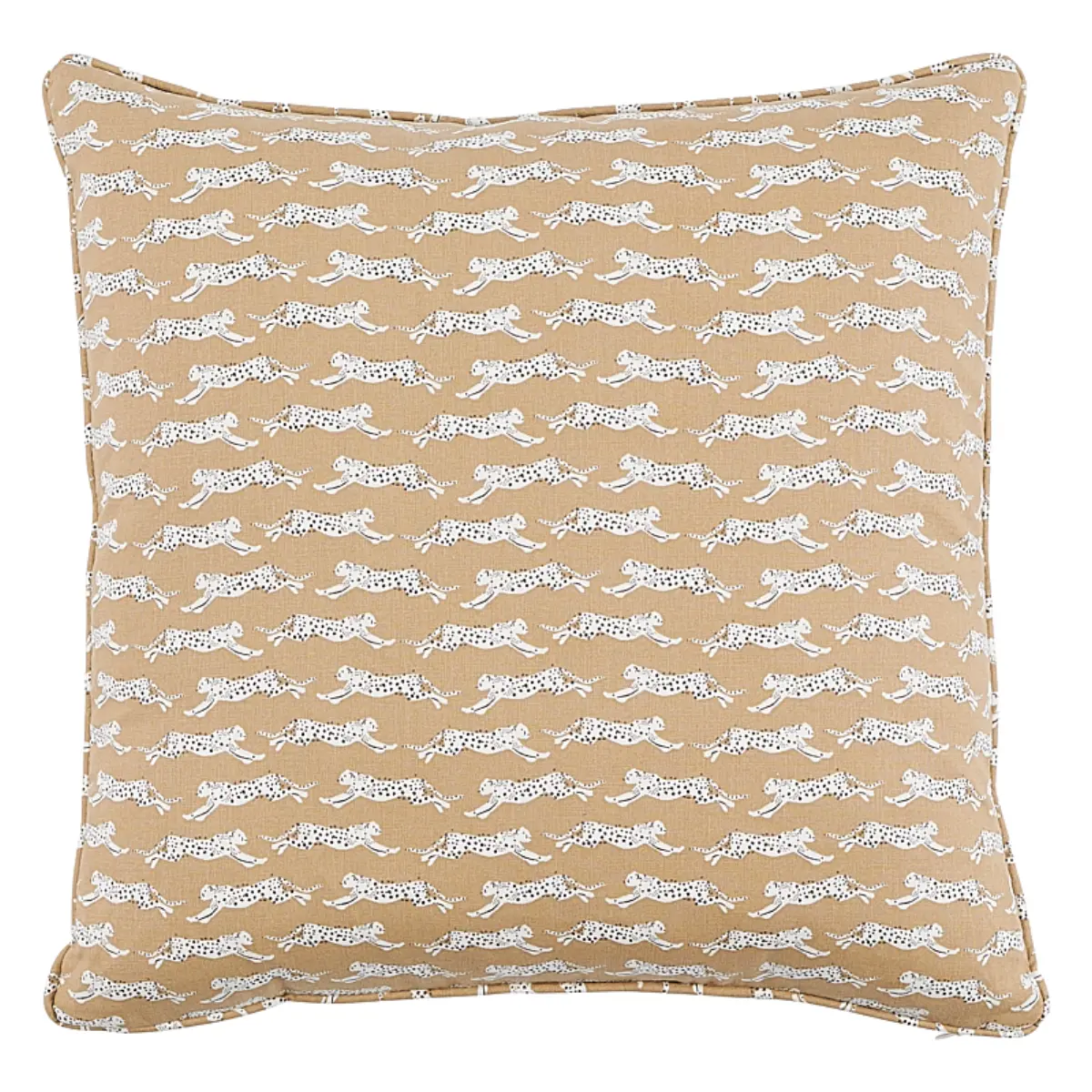 Leaping Leopards Pillow_ SAND