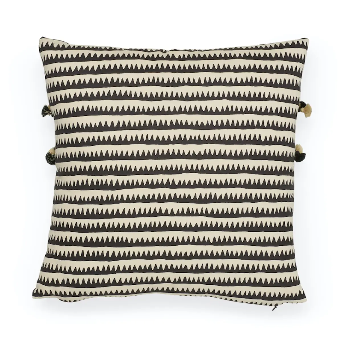 Corfu Stripe Pillow_ BLACK
