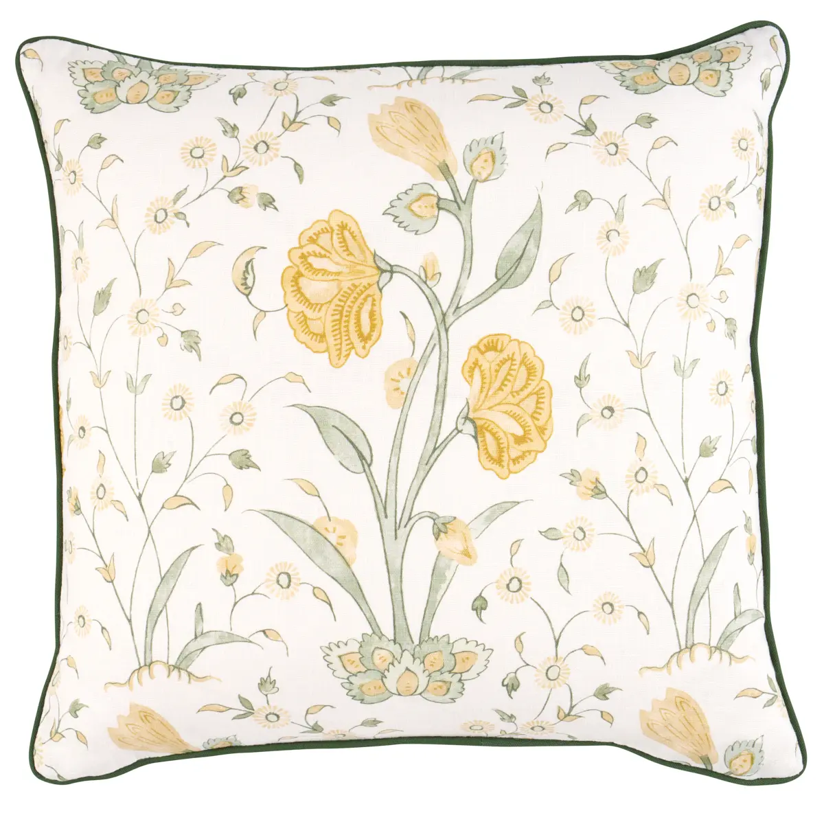 Khilana Floral Pillow_ MARIGOLD