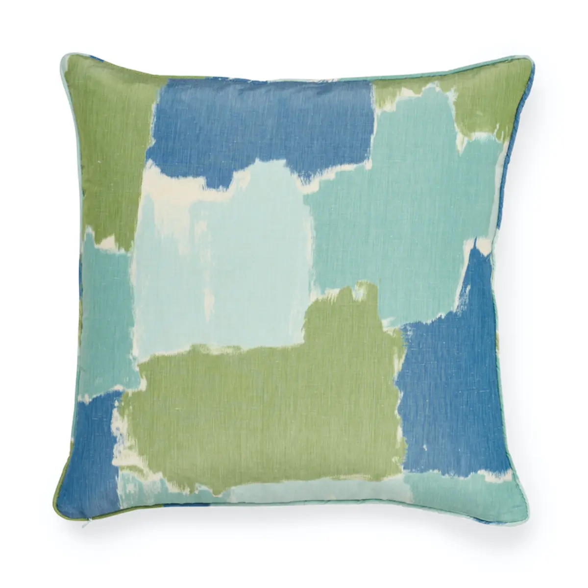Colorblock Ikat Pillow_ AQUA