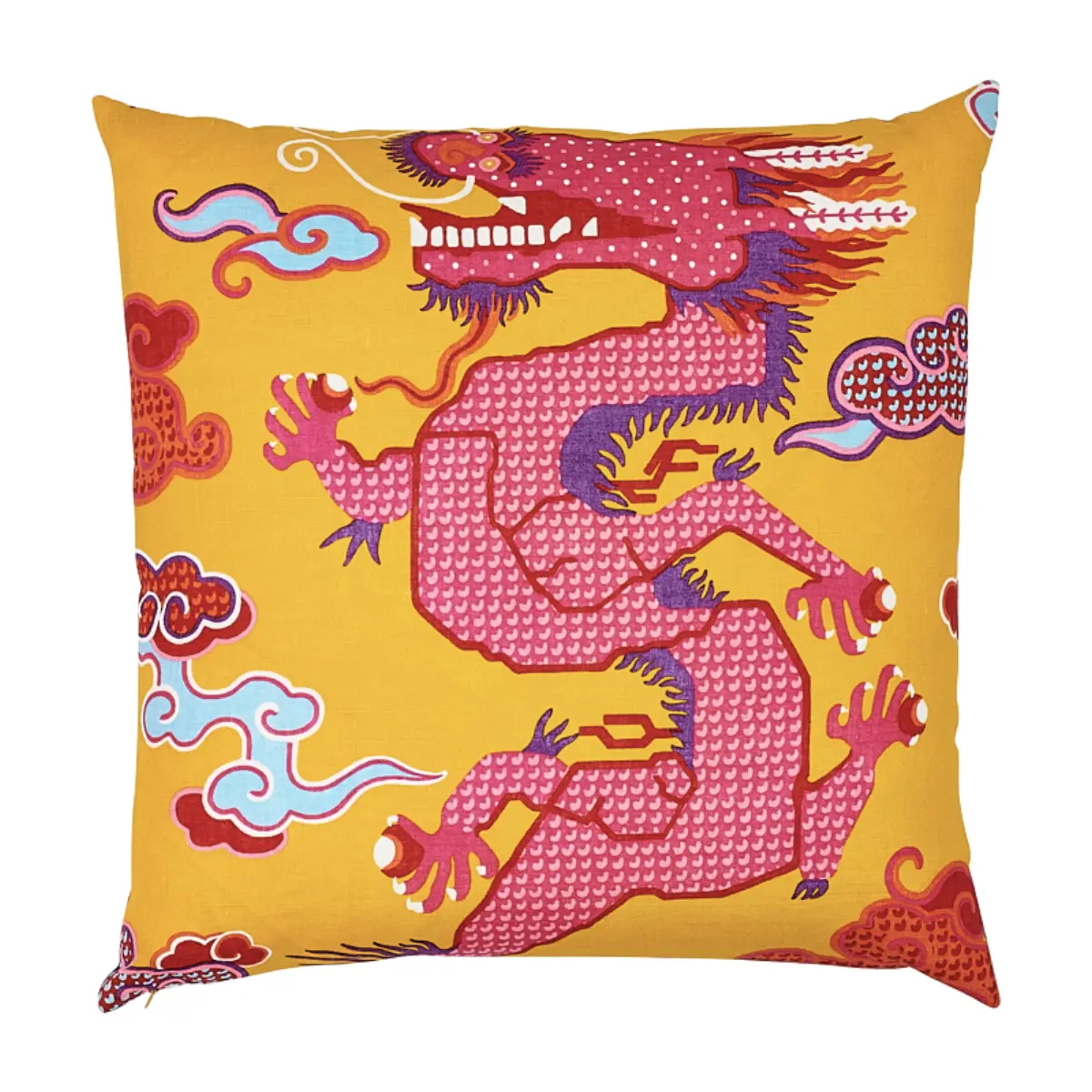 Magical Ming Dragon Pillow_ YELLOW & RED
