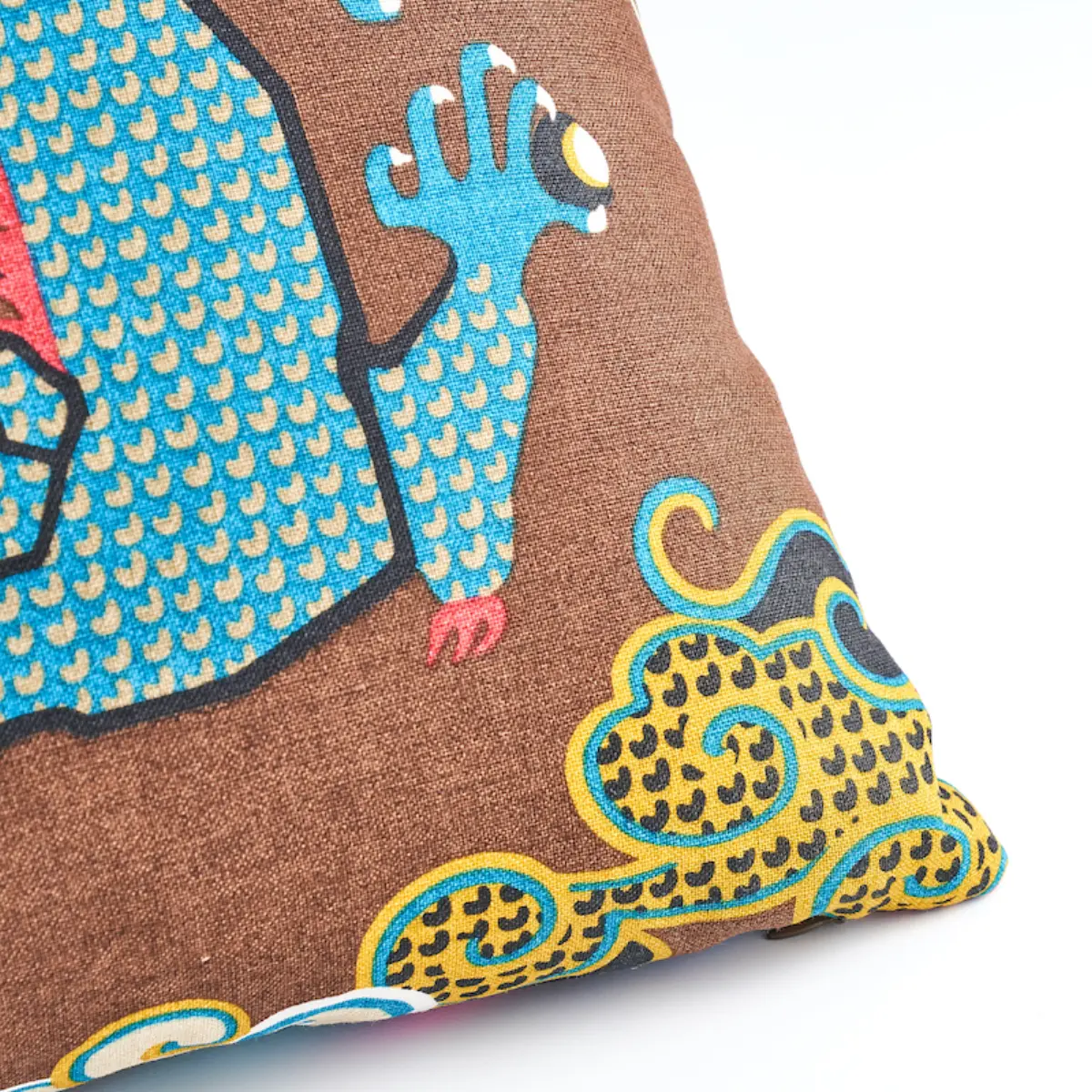 Magical Ming Dragon Pillow_ BROWN & BLUE