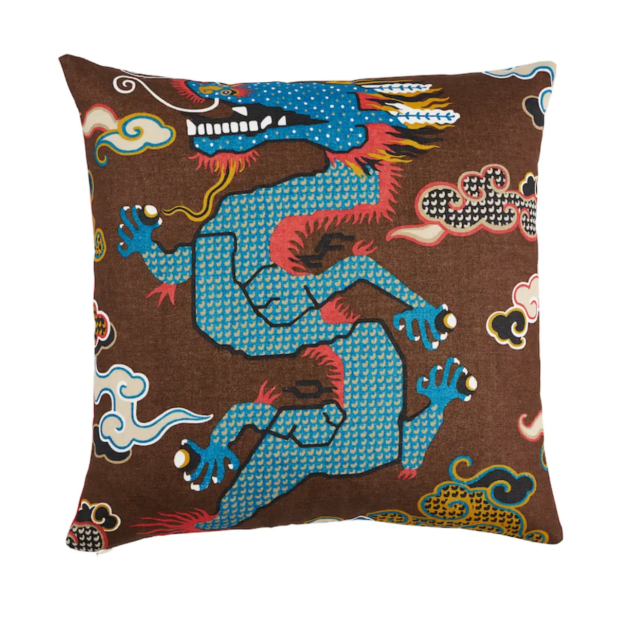 Magical Ming Dragon Pillow_ BROWN & BLUE