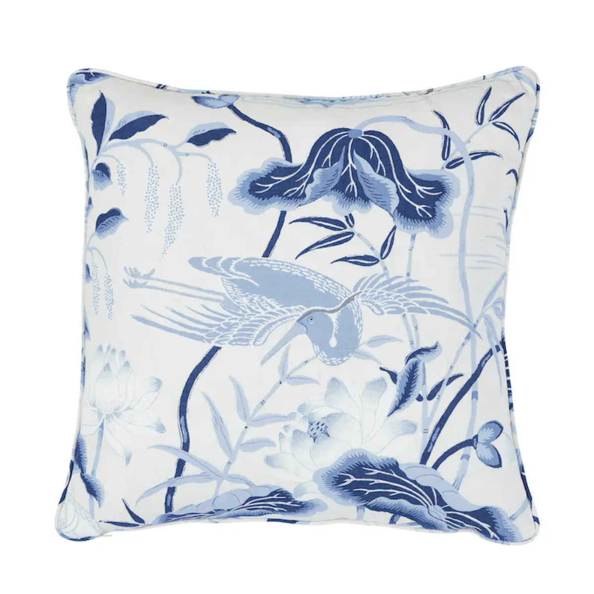 Lotus Garden Pillow_ PORCELAIN